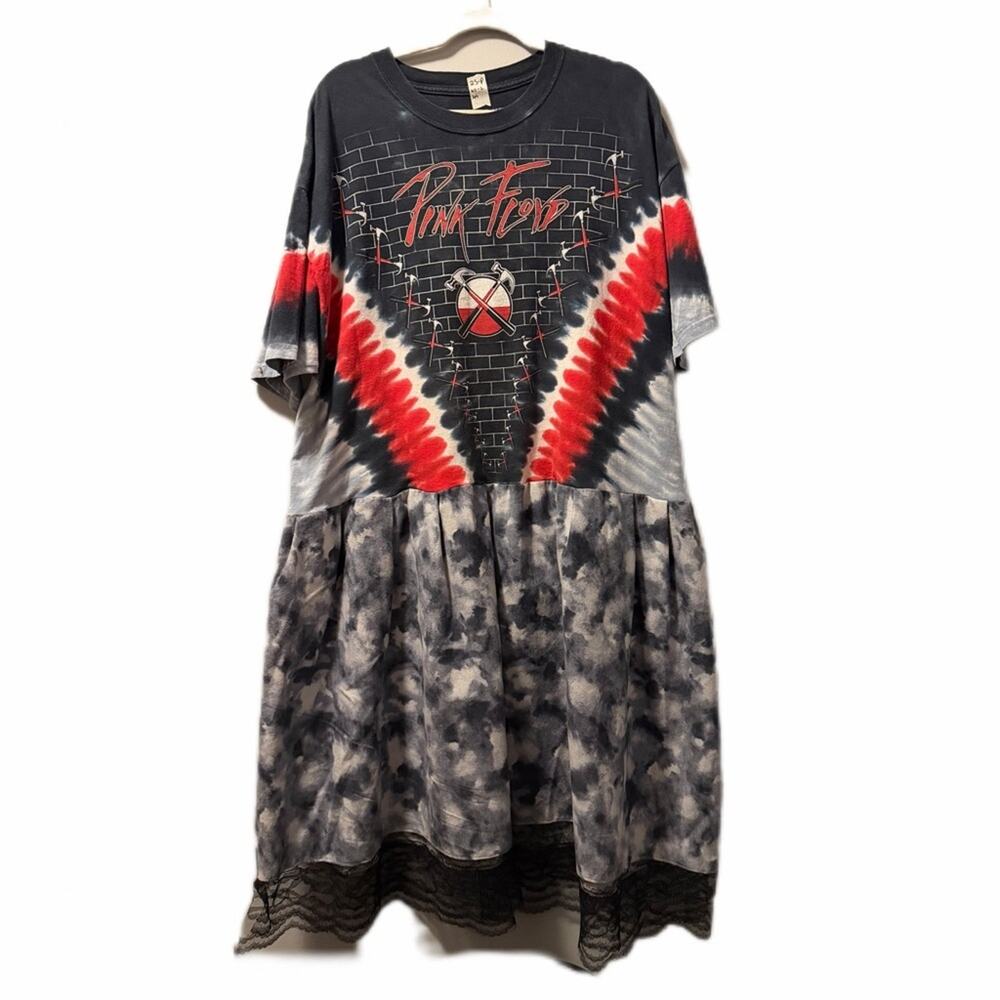 Pink Floyd the wall hammer dress with lace and flannel